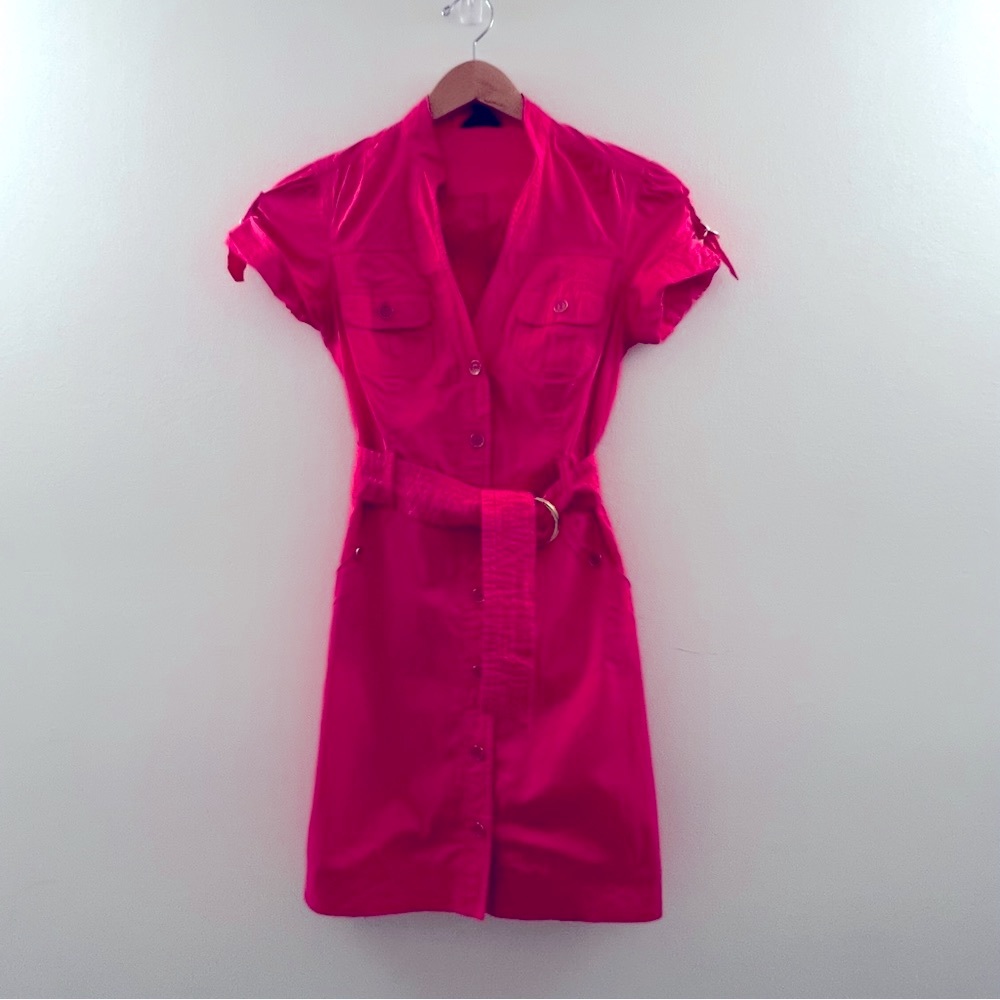 Hot Pink Button Down Barbiecore Guess Dress